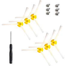 6Pcs Spare Side Brushes Spare Parts Brush for 500,600 and 700 Series - Includes Screws and Screwdriver