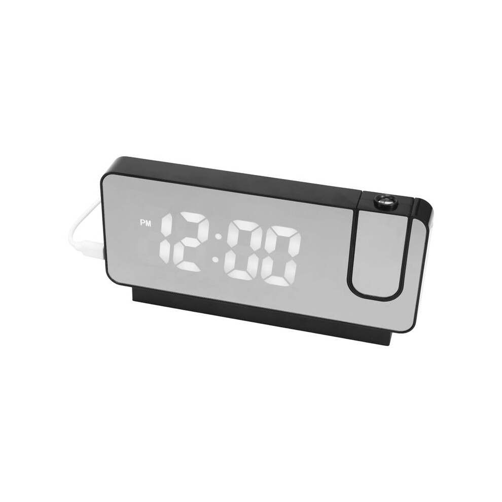 Led Digital Projection Alarm Clock Electronic Alarm Clock With Projection Projector Bedroom Bedside Clock Black 6033897267687