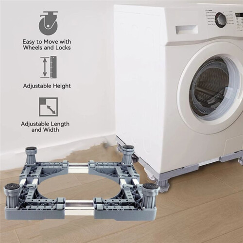 Washing Machine Stand Universal Base Multi-Functional Adjustable Base for Dryer Refrigerator Bathroom Accessories D 2
