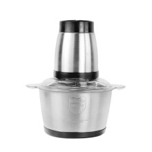 Lebensmittel Zerhacker Rostfreier Stahl 2L Elektrische KüChen Maschine Fleischwolf Schleifer Mixer Mixer Maschine KüChen GeräTe, EU Stecker