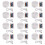12 Pack 3D Night LED Light Lamp Base + Remote Control + USB Cable, 16 Colors Light Show Display Stand for Acrylic White 1