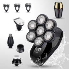 7D Electric for Men, 5 in 1 Shavers for Bald Men, Electric Rotary Shaver Waterproof Grooming Kit Cordless