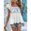 Womens Embroidered Tie Front Square Neck Flutter Sleeve Ruffle Blouse Boho Chic Summer Top White S 4