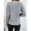 Damen-Pullover mit V-Ausschnitt, Kuschelig, Leicht, Langärmlig Grau L 5