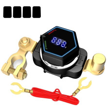 5-60V Digital Display Master Isolator Top Post Battery Disconnect with Voltmeter for Marine Boat RV Car Truck