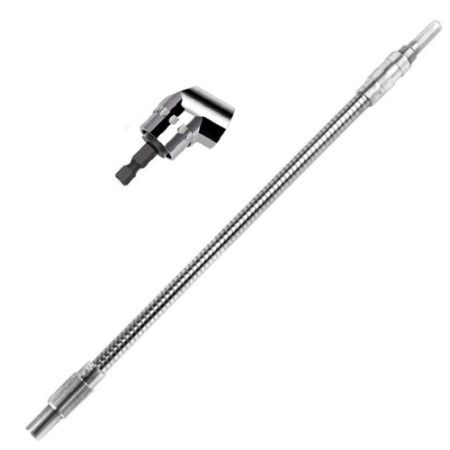 Right Angle Drill Adapter Flexible Shaft Power Impact Screw Driver Flex Extension Hex Bit Holder Small