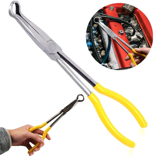 "11"" Premium Long Reach  Pliers - Secure  Nose Design, Non-Slip Handles, Engine Maintenance Tool 1