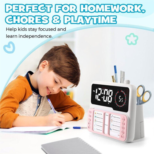 Visual Timer for Kids & Adults with Task Planner - ADHD  Management Tool with Alarm, Countdown, Calendar 2