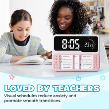 Visual Timer for Kids & Adults with Task Planner - ADHD  Management Tool with Alarm, Countdown, Calendar
