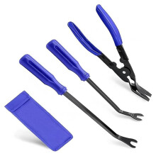 Advanced Auto Trim Removal Tool Kit, 3-Piece Panel Clip Pliers Set with Storage Bag for Car Upholstery,