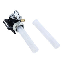 22-mm-Benzinhahn mit Linkem Ausgang für FLSTF FXDL FLHT FLST FXSTB FLHR 2002-2006, Unterdrucksystem, Teilenummer 61338-02