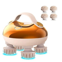 Massaggiatore Elettrico per Cuoio Capelluto, Massaggiatore per La Testa, Antistress, Relax, 5 In 1, Impastamento, 128 Nodi di Massaggio, Massaggio per