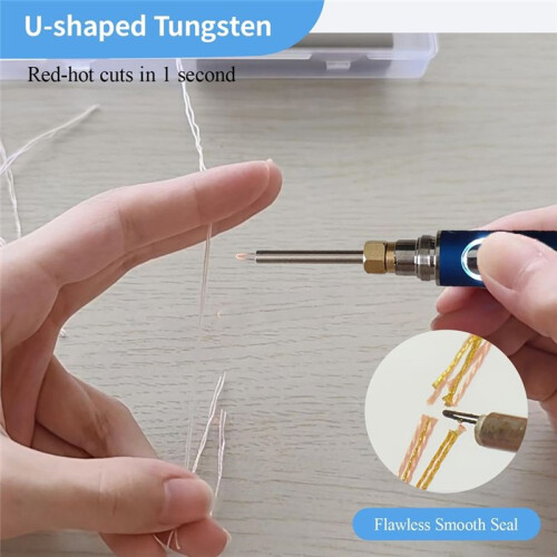Rechargeable Thread Zapper Tool:Replaceable Tip for Finishing Threads Ends of  Beading,Embroidery,Leather Sewing A 1