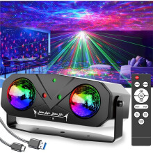 Party-Diskokugel, DJ-Diskolicht, Stroboskop-Tanzsound, Aktiviert mit Fernbedienung, Bühnen-Rave-Licht, Ozeanstern-Projektor