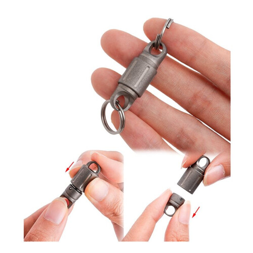 Titanium Alloy Magnetic Key Holder, Quick Release Keychain, Detachable Keychain, Safely Lock System, 360  Rotatable 2