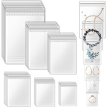 300 Pcs Jewelry Bags, Self-Sealing Clear Plastic Zipper Bag Anti-Tarnish Jewelry Bags for Storing Bracelets, Jewelrys