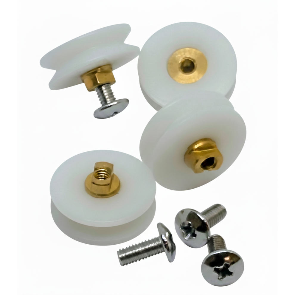 4 X Replacement Shower Door Rollers/Runners/Wheels V Grooved 23Mm Wheel Diameter K099 5060363612321