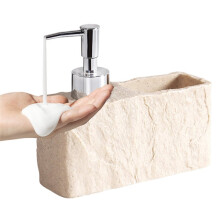Soap Dispenser Kitchen Sink and Bathroom Soap Dispenser Imitation Rock Liquid Hand and Dish Soap Dispenser C