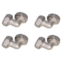 4PCS 3/4" Metal Airline Connector 90 Degree Elbow with Enhanced Sealing