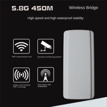 2 Uds Puente WiFi InaláMbrico Al Aire Libre CPE Enrutador Wifi 5,8 Ghz 450Mbps Repetidor Extensor Wifi 2-3KM Enchufe de la UE de Largo Alcance