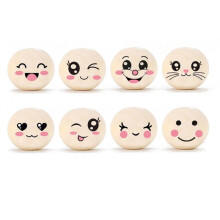 Cute Wooden Beads DIY Wooden Toys Natural Wood