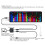 Visualizador de espectro de audio 384 LEDs 1624 segmentos sensor de voz función de reloj 12