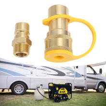 Messing 1/2-Zoll Gas-Schnellanschluss-Kit, 3-tlg., für Wohnmobil