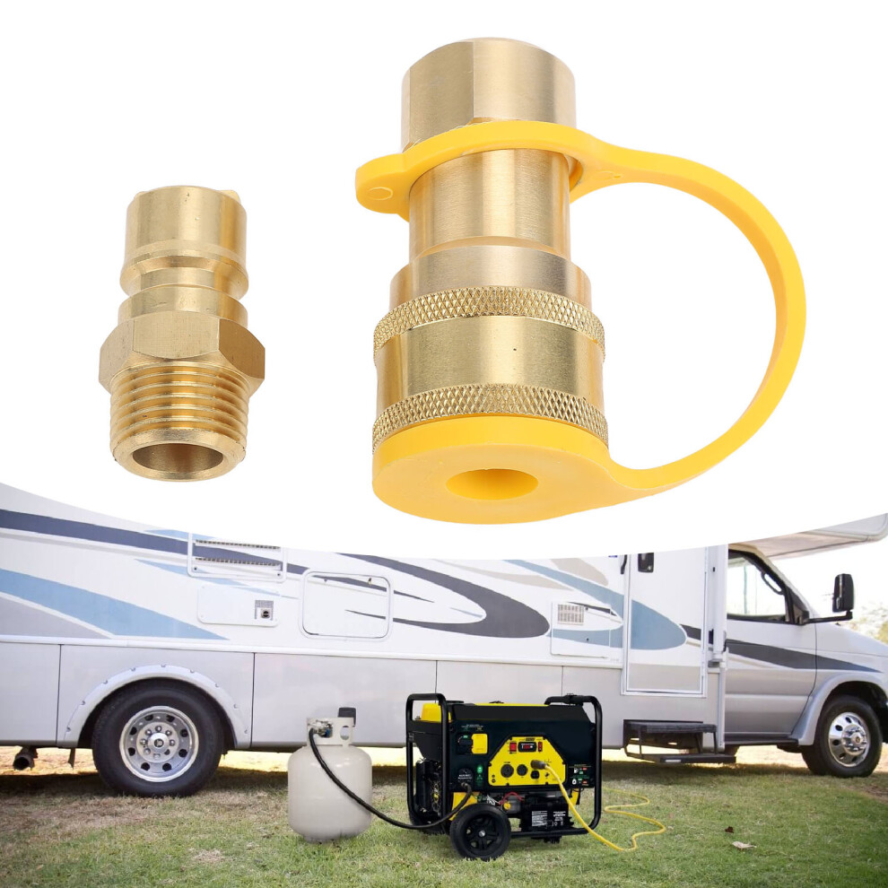 3Pcs Brass Gas Quick Connect Fittings 1/2In For Rv Trailer Van 4651384547634