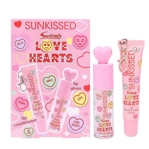 Sunkissed x Love Hearts Lip Duo Gift Set Cherry