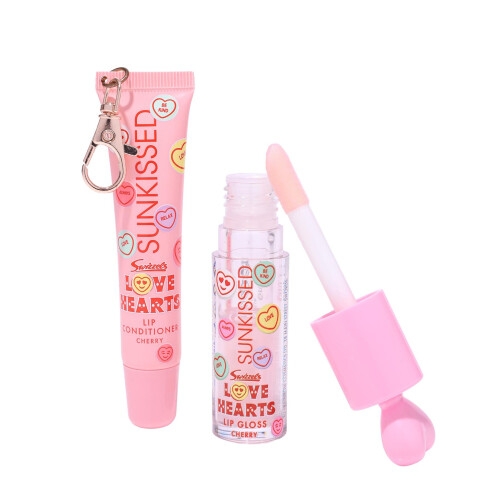 Sunkissed x Love Hearts Lip Duo Gift Set Cherry 1