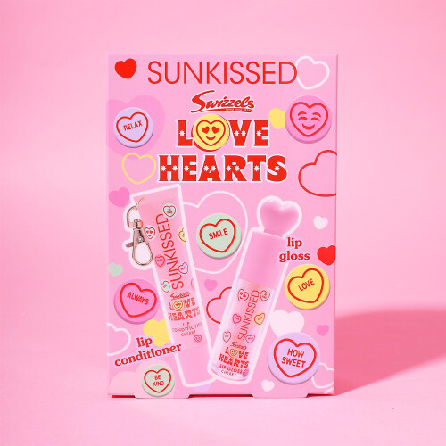 Sunkissed x Love Hearts Lip Duo Gift Set Cherry 2