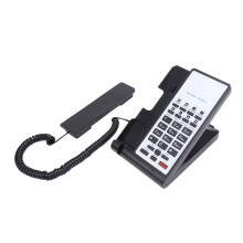 Teléfono con cable para hotel Negro/Blanco Marcación de 8 dígitos Manos libres