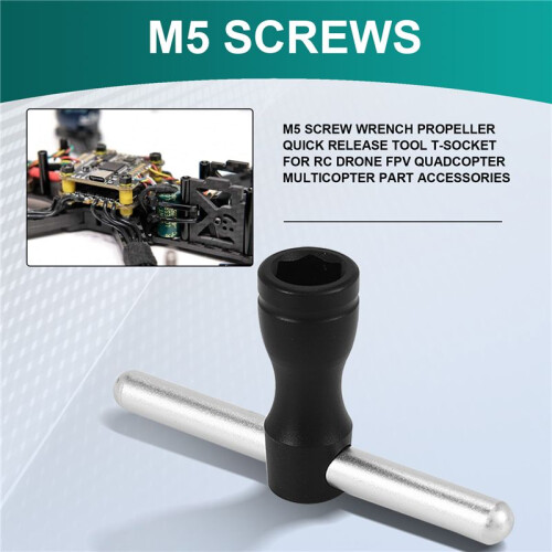 M5 Screw Wrench Propeller Quick Release Tool T-Socket for RC Drone FPV Quadcopter Multicopter Part Accessories 2
