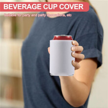 10PCS Neoprene Beer Can Cooler Drink Cup Bottle Sleeve Insulator Wrap Cover New White