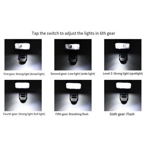 LED Bike Light USB Rechargeable Multi-Function High Brightness Night Riding Waterproof Flashlight 2