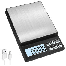 Digital KöKsvåG, 5 Kg/0,01 G Uppladdningsbar MatvåG, HöGprecisionsvåG för KöK med LCD-SkäRm