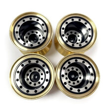 4pcs bague de serrage en laiton métal 1.0 moyeu de roue de jante de roue pour FMS FCX24 Max Smasher 1/24 pièces de mise à niveau de voiture sur