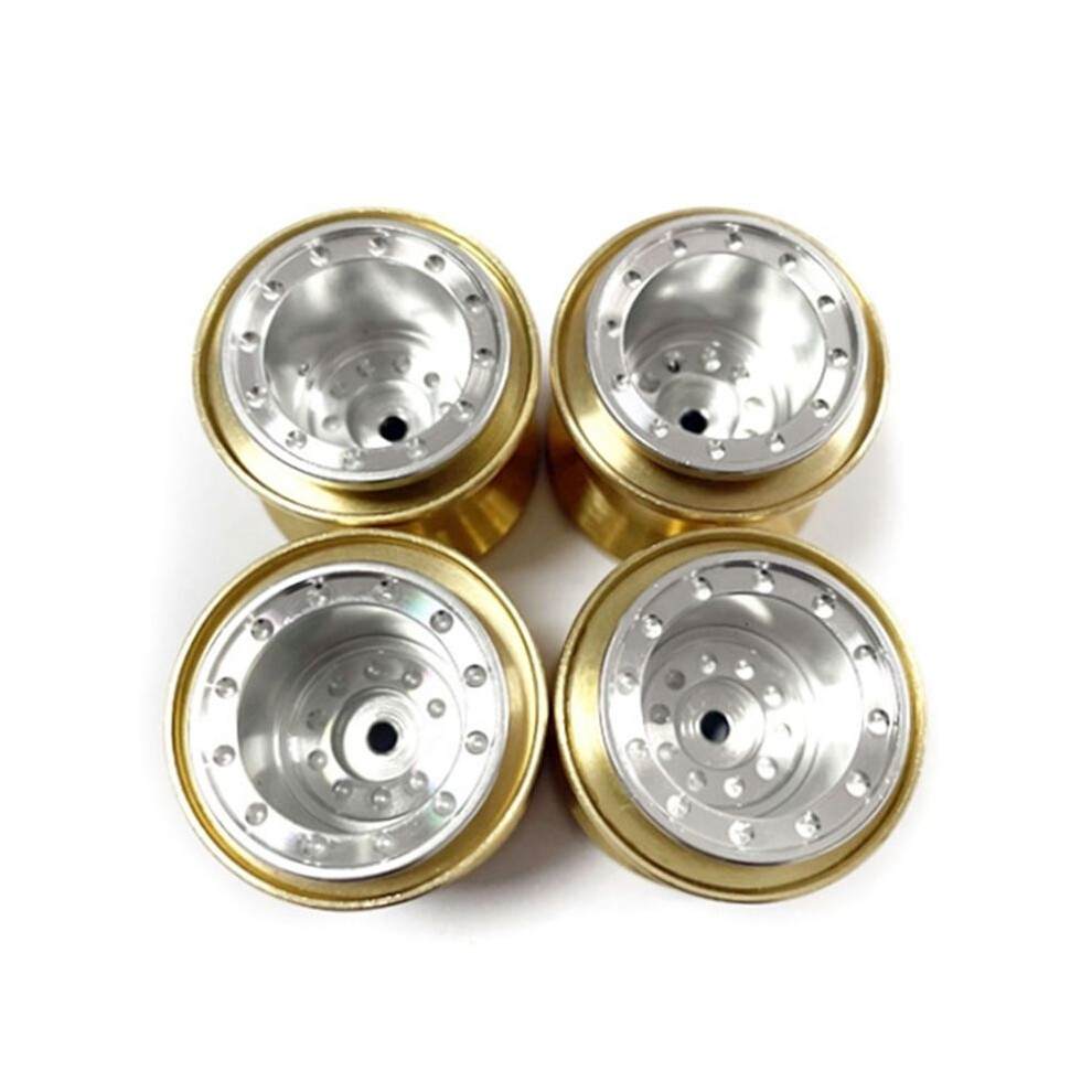 4Pcs Brass Clamp Ring Metal 1.0 Wheel Rim Wheel Hub For Fms Fcx24 Max Smasher 1/24 Rc Crawler Car Upgrade Parts,2 6033779572120