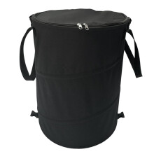 Camping Trash Can Foldable Portable Outdoor Garbage Bin Camping Supplies Garden Storage Bag Black