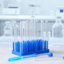 2 Pack Plastic Test Tube Rack, 66 Columns, Drip Style Design, for Drying and Storing for Laboratory Scientific Lab