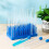 2 Pack  Plastic Test Tube Rack, 66 Columns, Drip Style Design, for Drying and Storing for Laboratory Scientific Lab 5