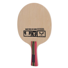 Raqueta de tenis de mesa de 5 capas, mango largo de color rojo