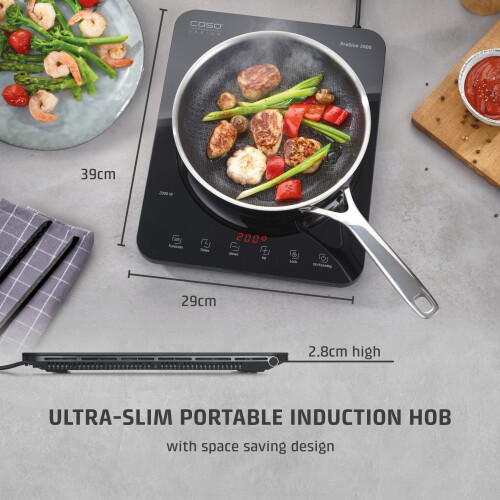 CASO Design ProSlim 2000 Portable Induction Hob 2000W Black 2