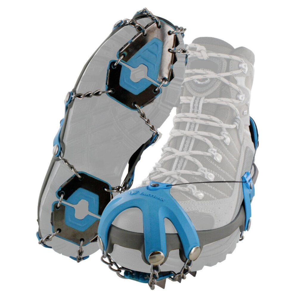 Yaktrax Summit Heavy Duty Traction Cleats Ice & Snow Grips Black/Blue Small 3...