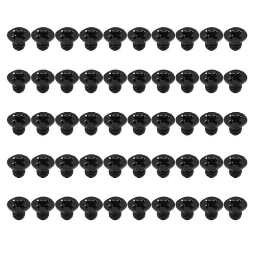 50 Pcs M3x4mm Screws Replacement Black for Laptop Hard Drive