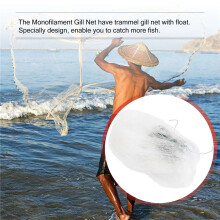 25m Clear White Green Monofilament Fishing Fish Gill Net w Float