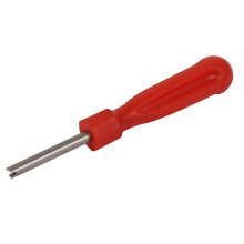 Tournevis D'Outil de Changement de Noyau de Valve de Voiture à PoignéE Fendue Rouge