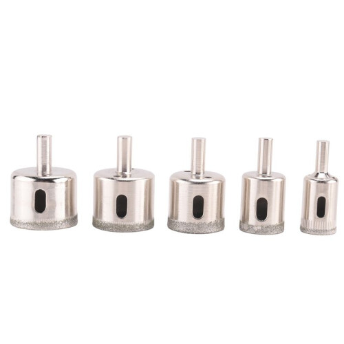 5pcs Diamond Tile Hole Saw Drill Bit Bits Set Glass Marble Granite Slate Cutting