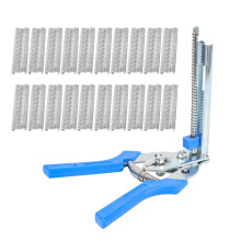 1pc Hog Ring Plier Tool and 600pcs M Clips Chicken Mesh Cage Wire Fencing Crimping Solder Joint Welding Repair Hand Tools