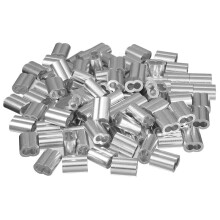 5/32 Zoll (4mm) Durchmesser Drahtseil Aluminium aermel Clip Fittings Kabel Crimps 100 Stueck